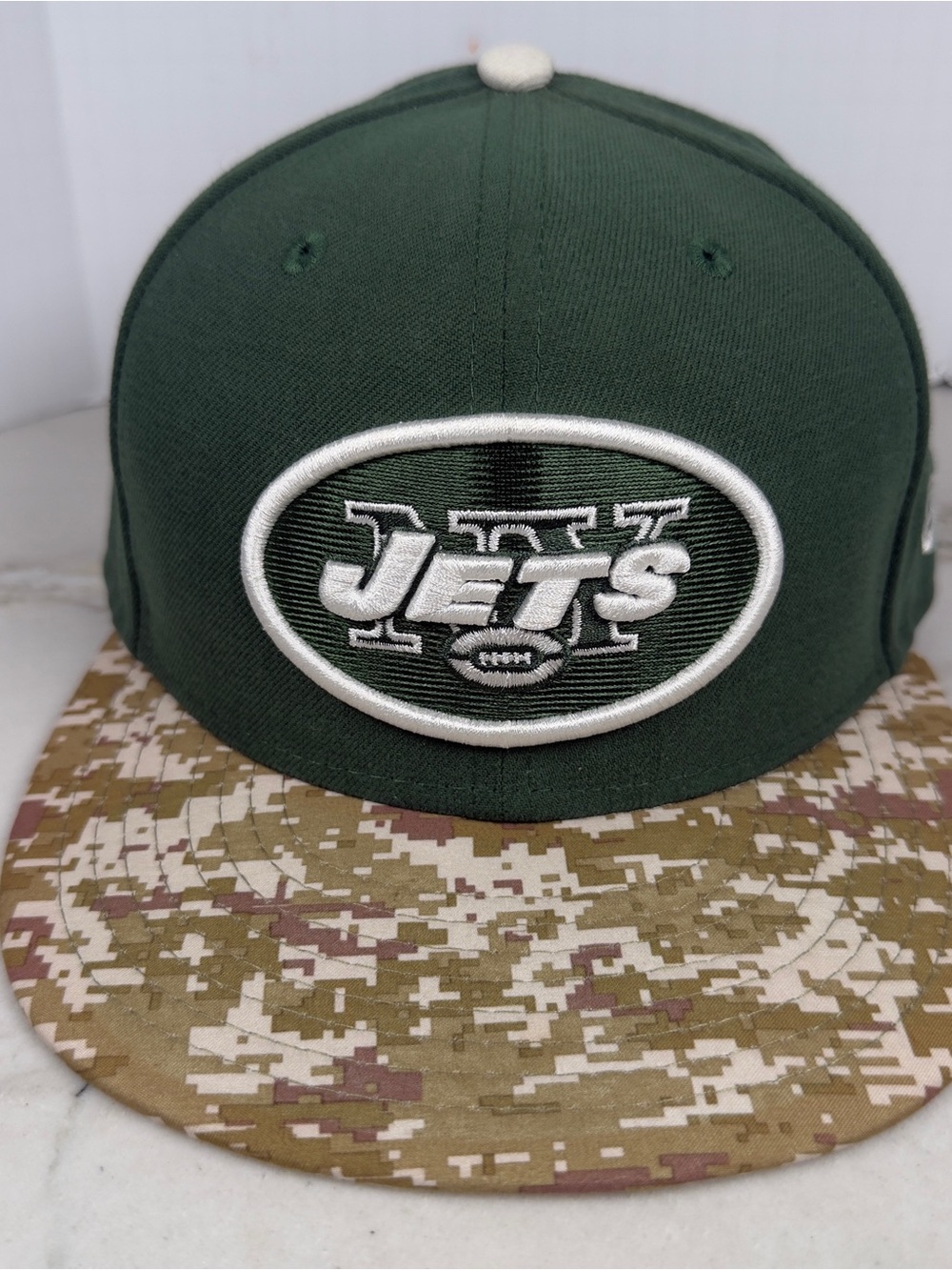 New Era New York Jets Salute to Service Camo Fitted Hat Cap